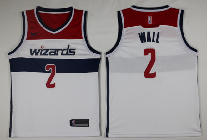 Men Washington Wizards 2 Wall White Game Nike NBA Jerseys
